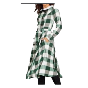 NWT-XXL-18-Collectif Vintage-Clemence Meadow Check Swing Dress-pockets! 😍